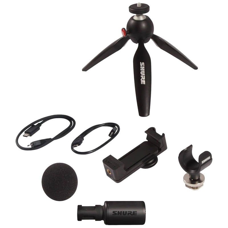 Shure MV88+ Video Kit Microphone & Tripod for Mobile Videography & Streaming