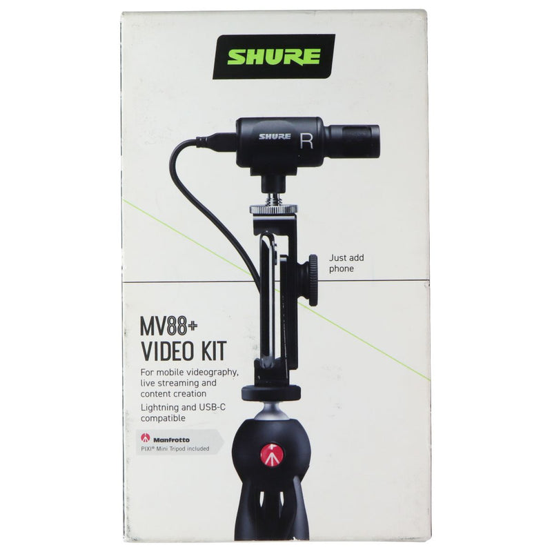 Shure MV88+ Video Kit Microphone & Tripod for Mobile Videography & Streaming