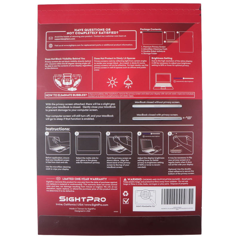 SightPro Magnetic Privacy Screen for Apple MacBook 13-inch