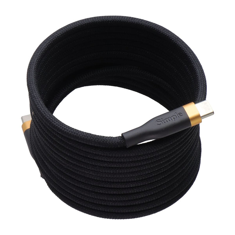 Simple Magnetic 10FT USB-C to USB-C Charge/Data Cable - Black
