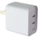 Simple 60W Dual USB-C Wall Charger - White