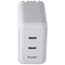 Simple 60W Dual USB-C Wall Charger - White