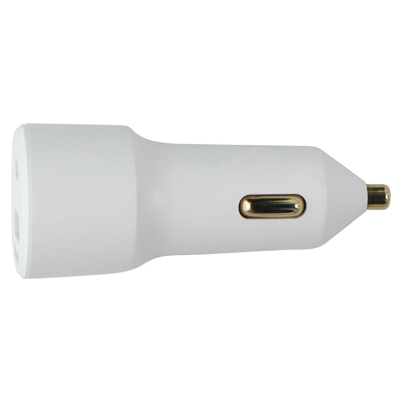 Simple Power Series 20W Dual Port USB-C & USB-A Car Charger - White