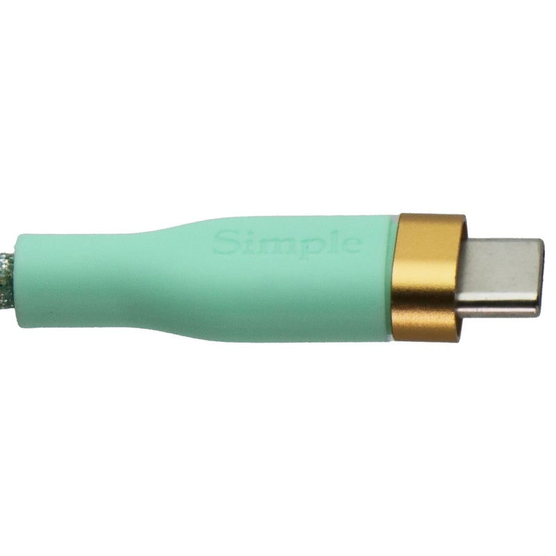 Simple Fashion Glitter Series 6FT USB-C to USB-C Cable - Green