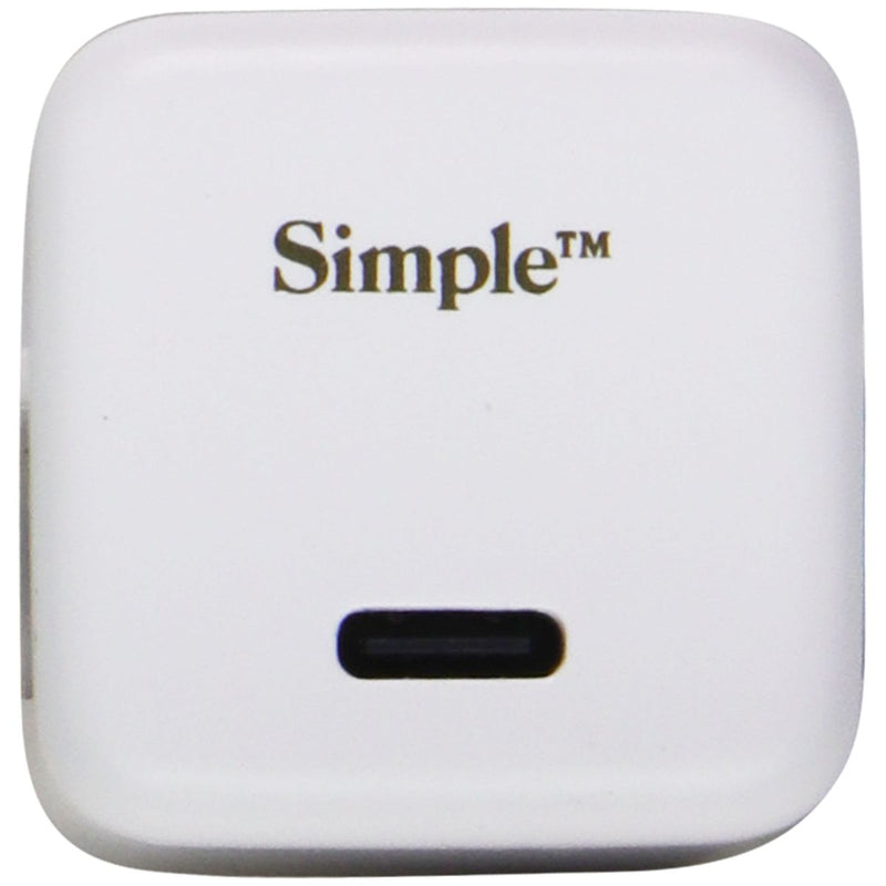 Simple Power Series 30W USB-C Mini Wall Charger - White