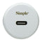 S. Simple Power Series 30W USB-C Car Charger - White