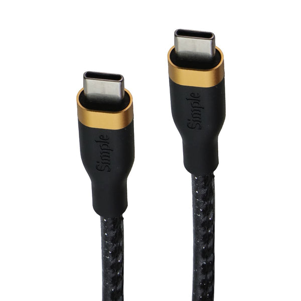 Simple Fashion Series 6FT USB-C to USB-C Cable - Black Glitter