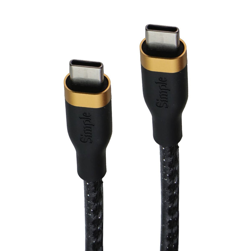 Simple Fashion Series 6FT USB-C to USB-C Cable - Black Glitter
