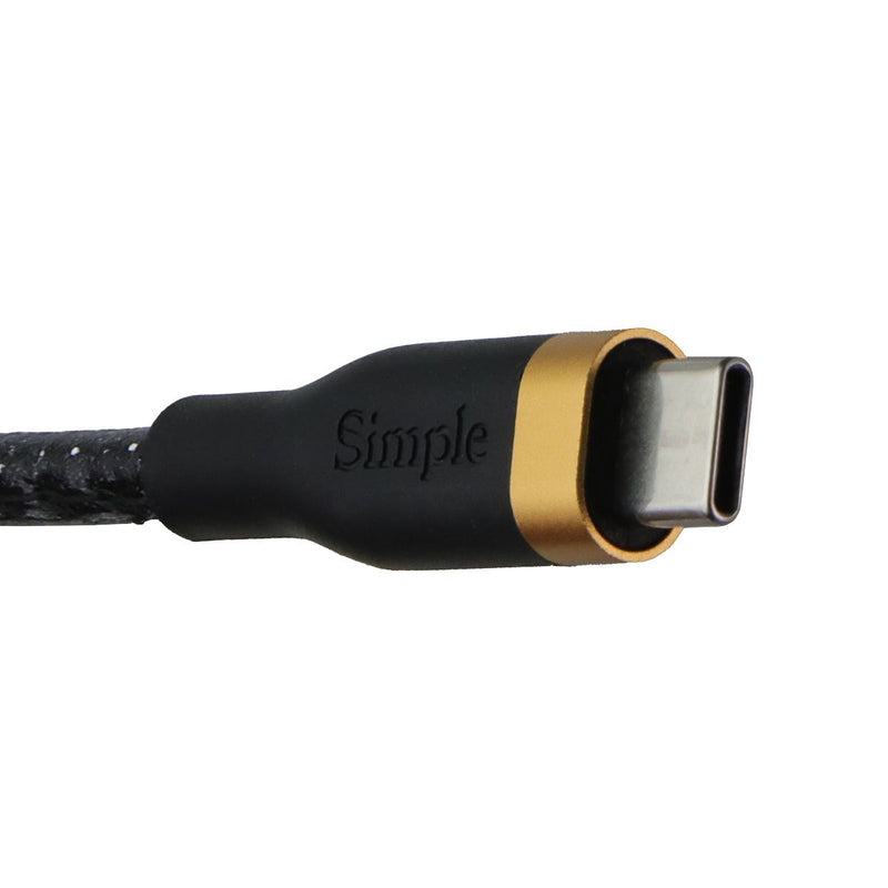 Simple Fashion Series 6FT USB-C to USB-C Cable - Black Glitter