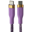 S. Simple Fashion Series 6FT USB-C to USB-C Cable - Purple Glitter