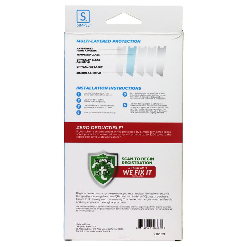Simple Glass Screen Protector for Samsung Galaxy S23 Ultra - Clear