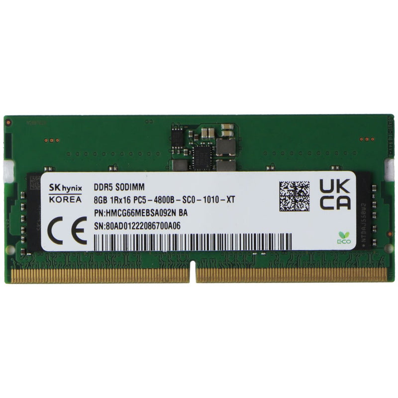 SK Hynix (8GB) DDR5 1Rx16 (DDR5-4800) Laptop SODIMM RAM (HMCG66MEBSA092N BA)