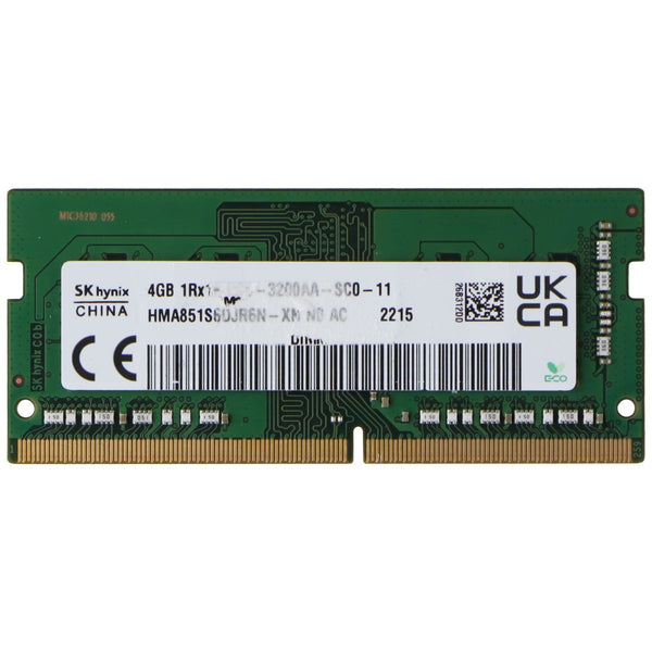SK Hynix (4GB) 1Rx16 DDR4 PC4-3200AA Laptop RAM (HMA851S6DJR6N-XN N0 AC)