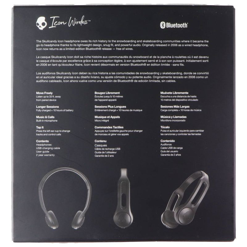 SkullCandy Limited Edition Icon Wireless Series On-Ear Headphones - Black