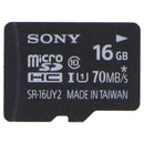 Sony 16GB microSDHC Class 10 - 70MB/s Memory Card with Adapter