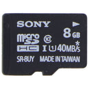 Sony 8GB Micro SDHC Memory Card (SR-8UY)