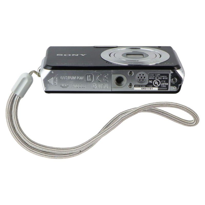 Sony Cyber-Shot 12.1MP 3X Optical Zoom Digital Camera (DSC-W190) - Black