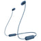 Sony WI-C100 Wireless in-Ear Bluetooth Headphones with Built-in Mic - Blue
