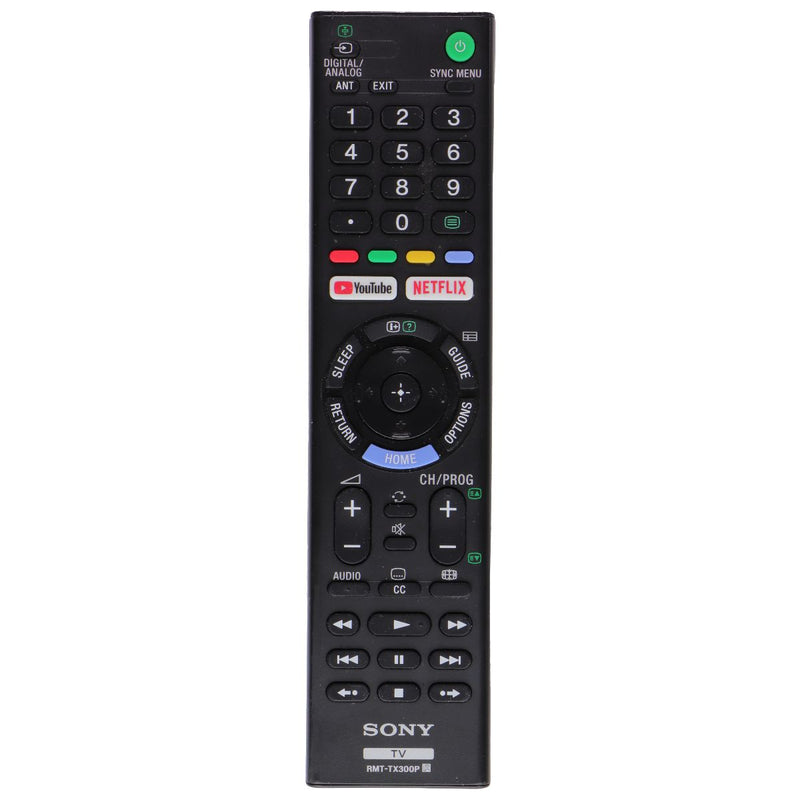 Sony Remote Control (RMT-TX300P) with YouTube and Netflix Buttons - Black