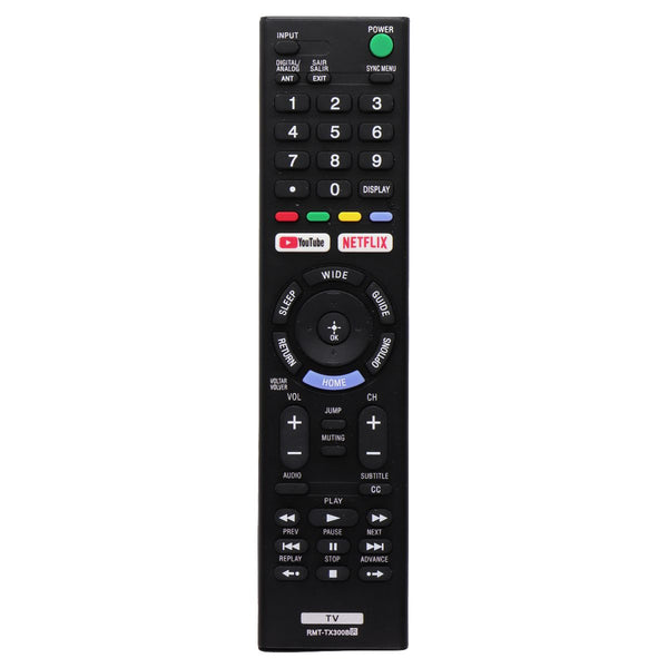 Sony Remote Control (RMT-TX300B) with YouTube and Netflix Buttons - Black