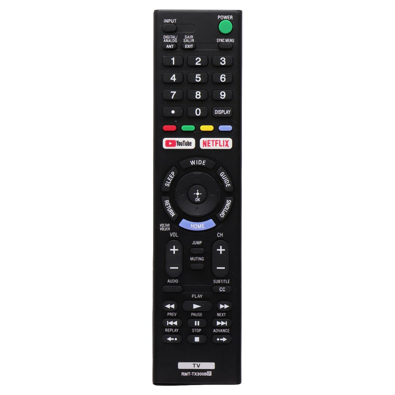 Sony Remote Control (RMT-TX300B) with YouTube and Netflix Buttons - Black