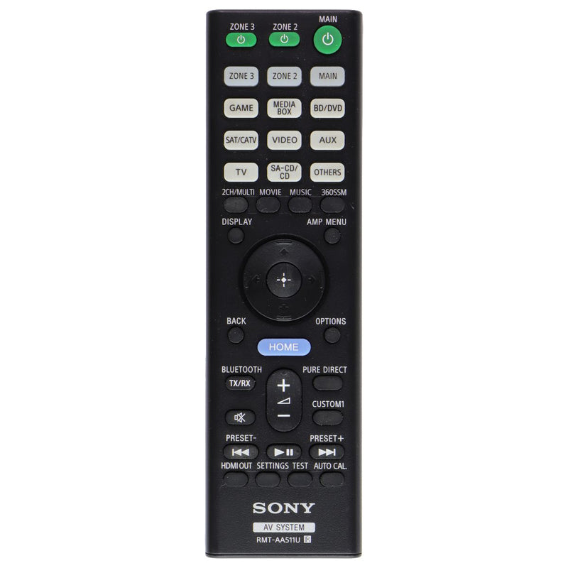 Sony AV System Remote (RMT-AA511U) - Black