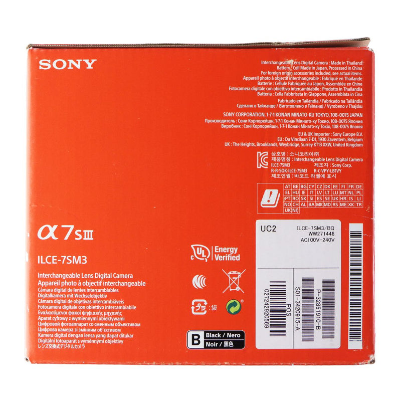 Sony Alpha 7S III Full-frame Interchangeable Lens Mirrorless Camera (Body Only)