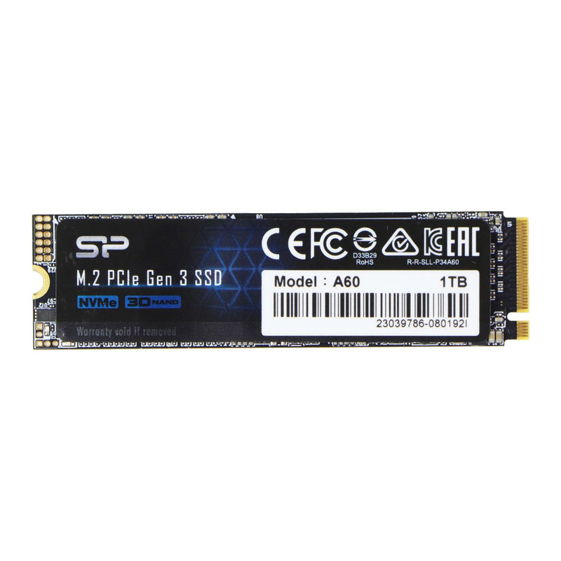 SP Silicon Power (1TB) A60 M.2 2280 PCIe Gen 3x4 SSD (SP001TBP34A60M28)