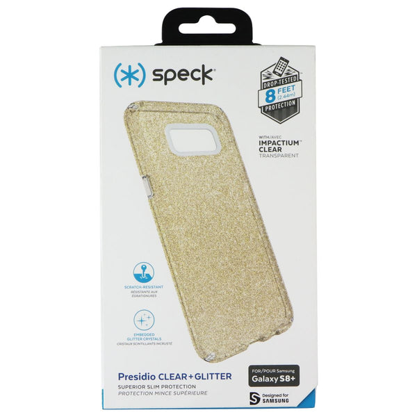 Speck Presidio Clear Glitter Case Cover for Samsung Galaxy S8 Plus - Clear Gold