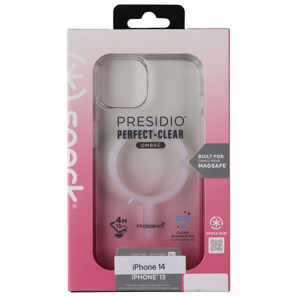 Speck Presidio Perfect-Clear Ombre Case for MagSafe for iPhone 14 - Rose Fade