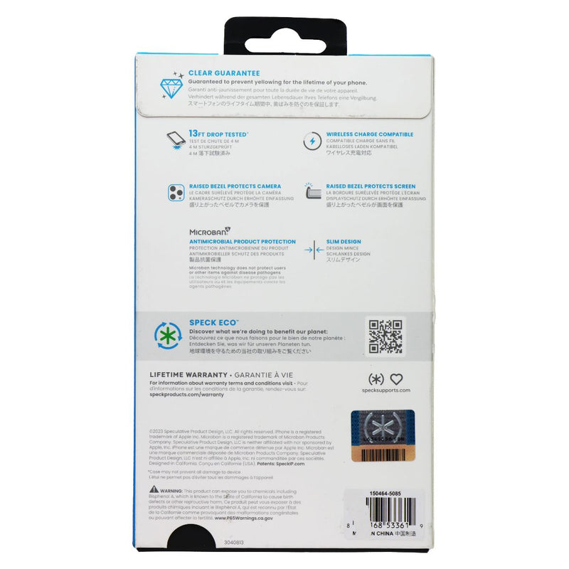 Speck Presidio Perfect-Clear Case for Apple iPhone 15 Pro Max - Clear