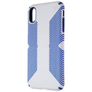 Speck Presidio Grip Phone Case for iPhone Xs Max - Microchip Gray/Ballpoint Blue