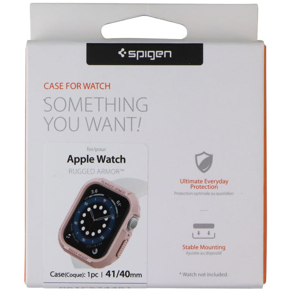 Spigen Rugged Armor Case for Apple Watch 9/8/SE2/7/6/5/4 41-40mm - Rose Gold