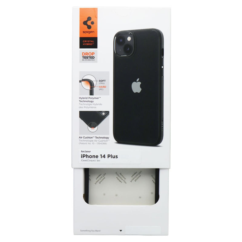 Spigen Crystal Hybrid Series Case for Apple iPhone 14 Plus - Clear / Matte Black