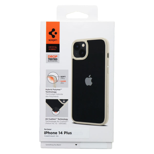 Spigen Crystal Hybrid Series Case for Apple iPhone 14 Plus - Clear / Sand Beige