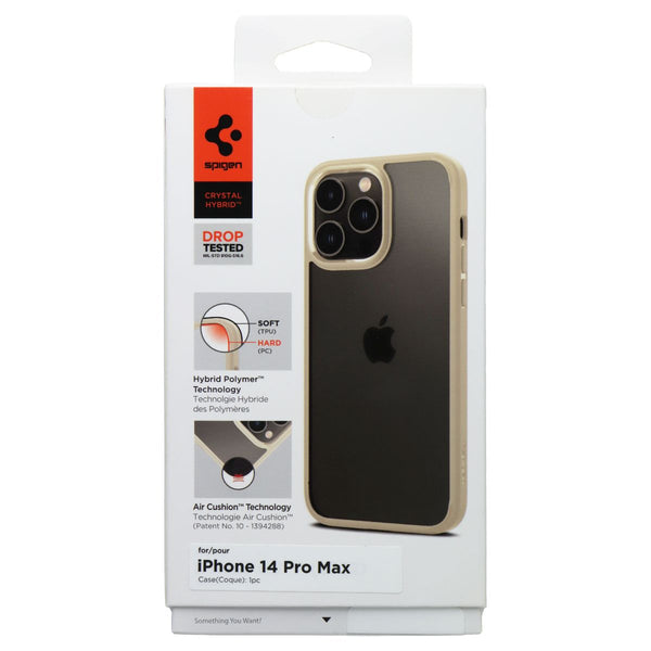 Spigen Crystal Hybrid Series Case for Apple iPhone 14 Pro Max - Clear/Sand Beige