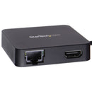 StarTech.com USB C Multiport Adapter USB C/USB A/RJ45/HDMI (DKT30CHD) - Black