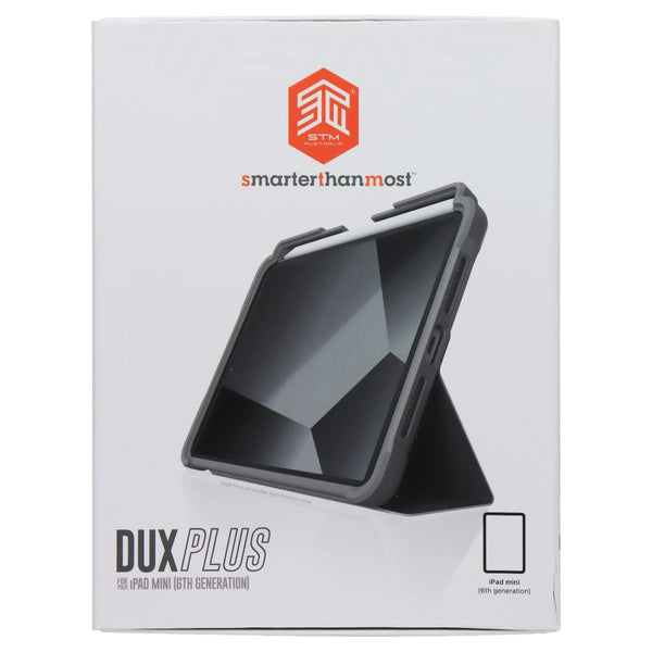 STM Dux Plus Rugged Case/Stand for Apple iPad Mini (6th Gen) - Black/Clear