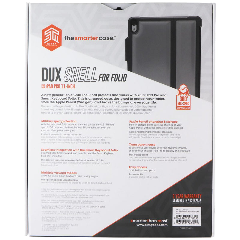 STM Dux Shell Folio Case for Apple iPad Pro 11-inch (2018) - Black