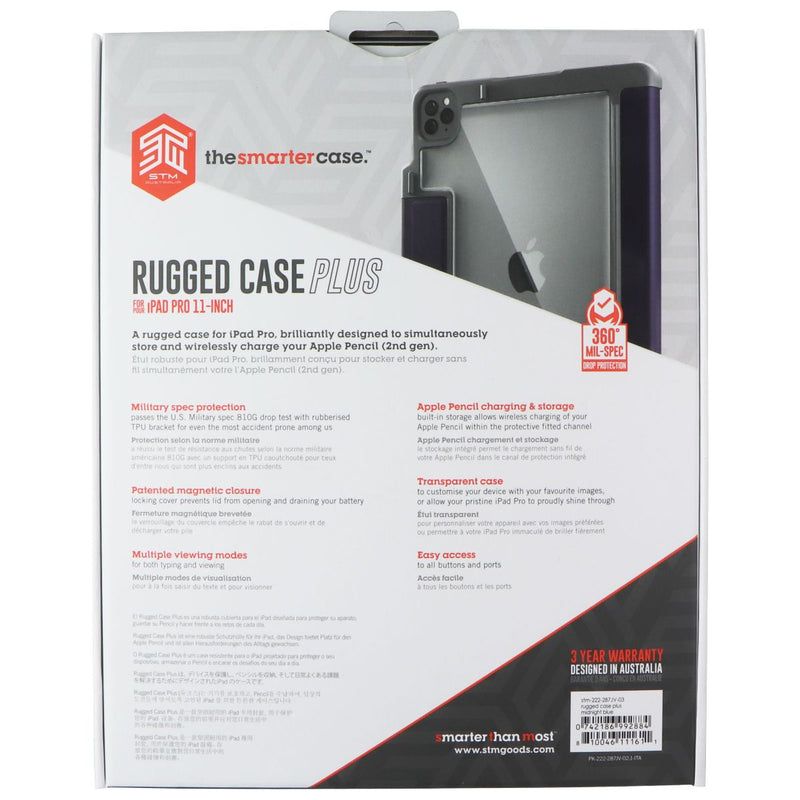 STM Rugged Case Plus Series for iPad Pro 11-inch (2nd/1st Gen) - Midnight Blue
