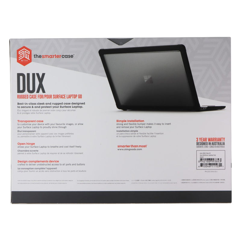 STM DUX Series Rugged Case for Microsoft Surface Laptop Go / Go 2 - Black