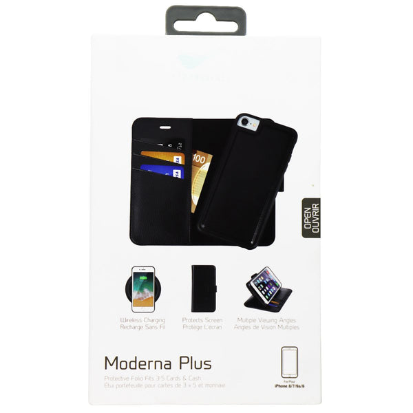 Strongnfree Moderna Plus Folio Wallet Case for Apple iPhone 8/7/6s/6 - Black