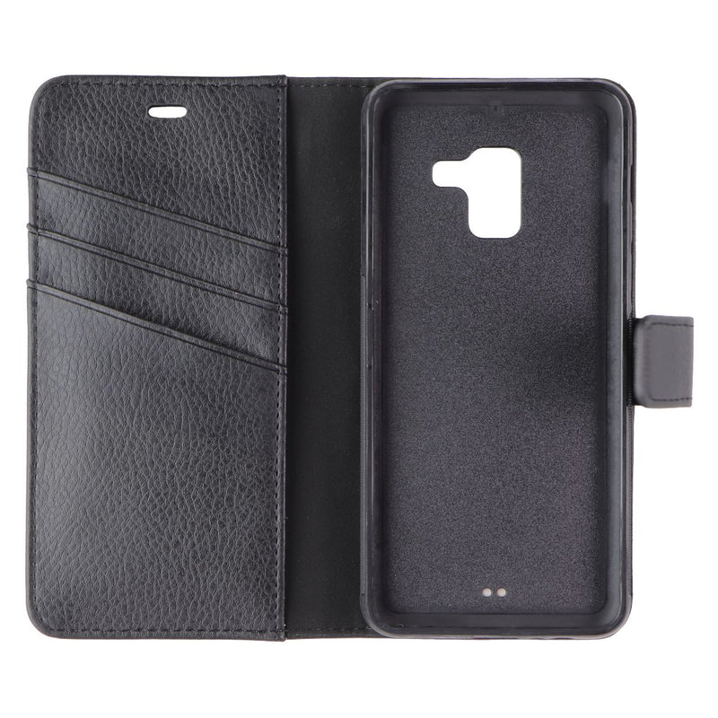 StrongNFree Moderna Plus Series 2-in-1 Wallet Case for Galaxy A8 (2018) - Black