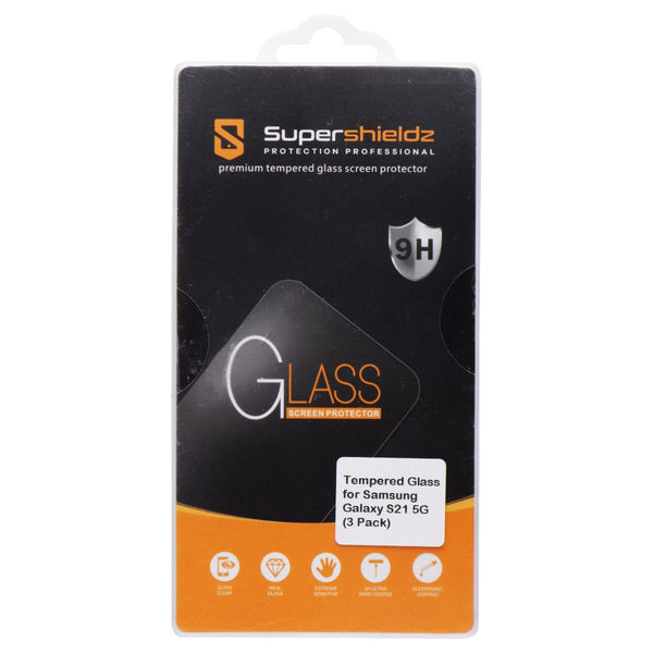 SuperShieldz Tempered Glass Screen Protector (3 Pack) for Samsung Galaxy S21 5G