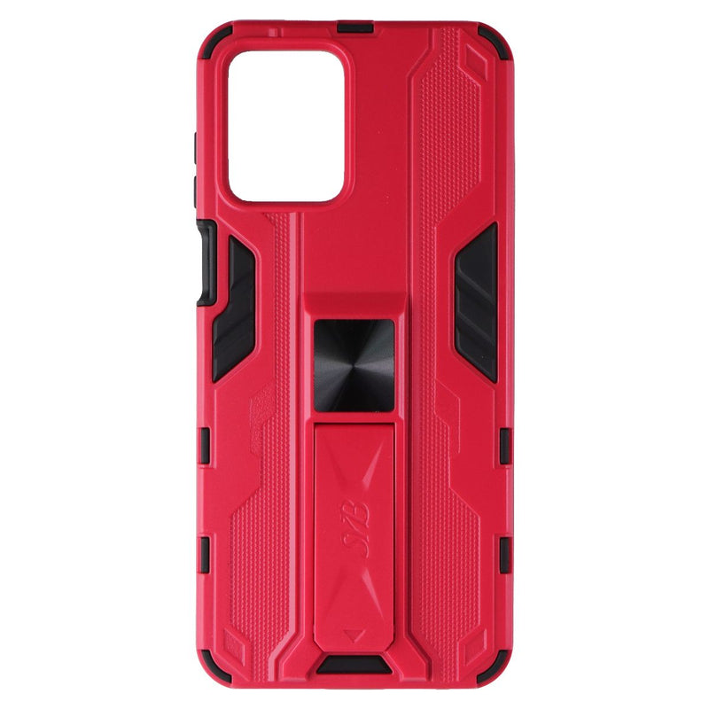 SYB Rugged Kickstand Case for Motorola Moto G 5G (2023) - Red / Black