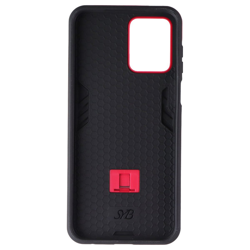 SYB Rugged Kickstand Case for Motorola Moto G 5G (2023) - Red / Black
