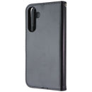 SYB Tech Accessory Folio Case for Samsung Galaxy A25 5G - Black Leather