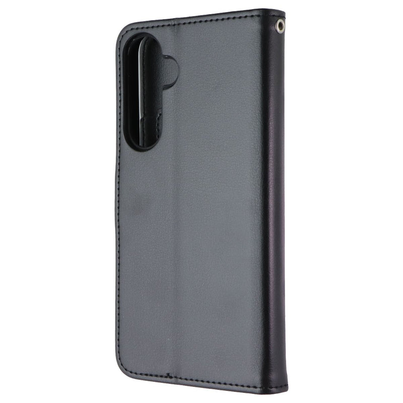 SYB Tech Accessory Folio Case for Samsung Galaxy A35 5G - Black Leather