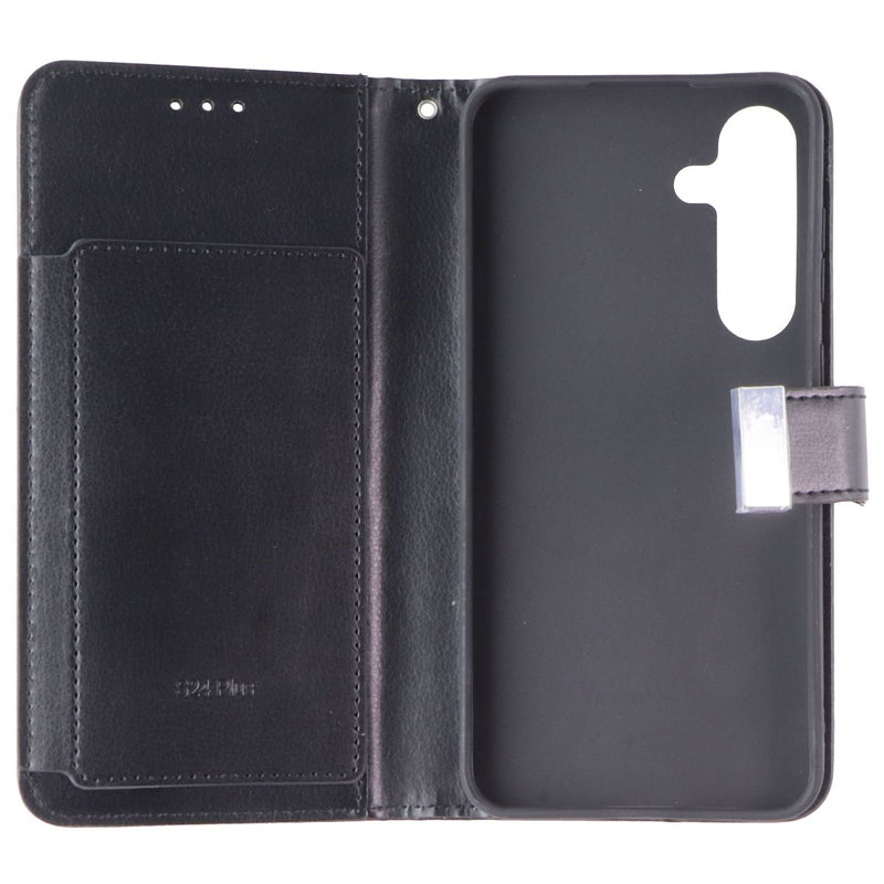 SYB Wallet Folio Series Case for Samsung Galaxy S24+ (Plus) - Black