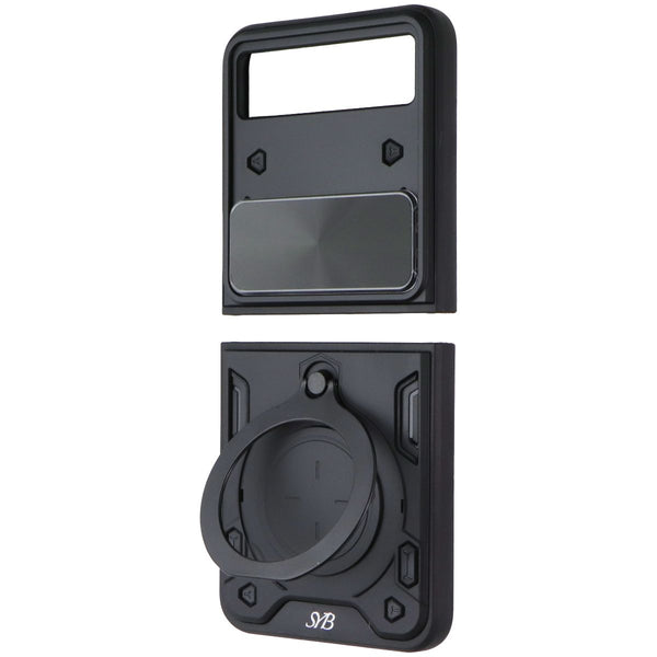 SYB Hybrid Protector Case with Ring Stand for Motorola RAZR (2023) - Black